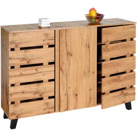 Mendler Sideboard HWC-M46 88 x 120 x 34 cm Braun