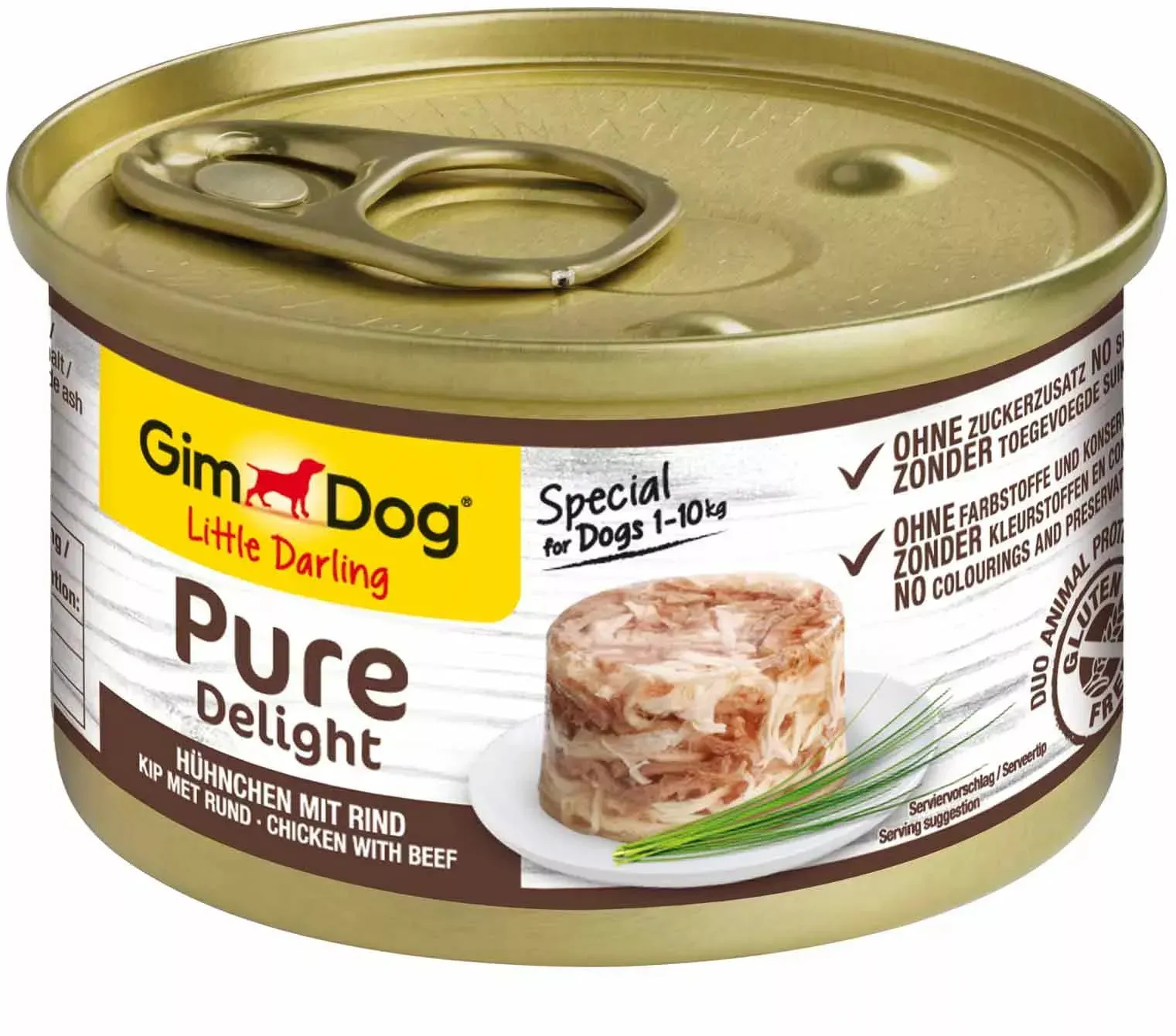 GIMDOG Little Darling Pure Delight mit Huhn und Rindfleisch 85g