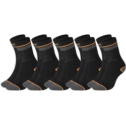 Black+Decker Unisex Herren Damen Sportsocken Heavy Fabric Crew 5er Pack in 39-42 Grau / Schwarz