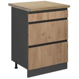 Vicco Schubladenschrank R-Line 60 x 60 x 81,5 cm Eiche