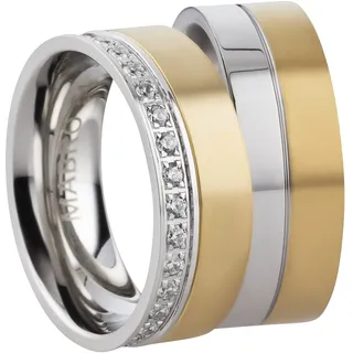 Mabro Partnerringe Verlobungsringe AB2842 / AB2843 Edelstahl bicolor