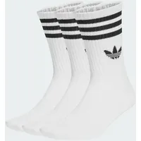 adidas 3-Streifen Crew Socken 3er Pack Weiß 46-48