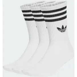 adidas 3-Streifen Crew Socken 3er Pack Weiß 46-48