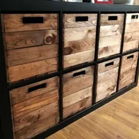 Kistenkolli Altes Land 4er set Holzkiste Holzbox Vintage Ocker