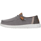 Hey Dude HEYDUDE - Wendy Washed Canvas Damen - Slip on Flache Schuhe - Mokassin Stil, Grey, 38 EU - 38 EU