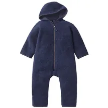 hessnatur Wollfleece Overall in dunkelblau | Gr.: 50/56