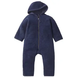 hessnatur Wollfleece Overall in dunkelblau | Gr.: 50/56