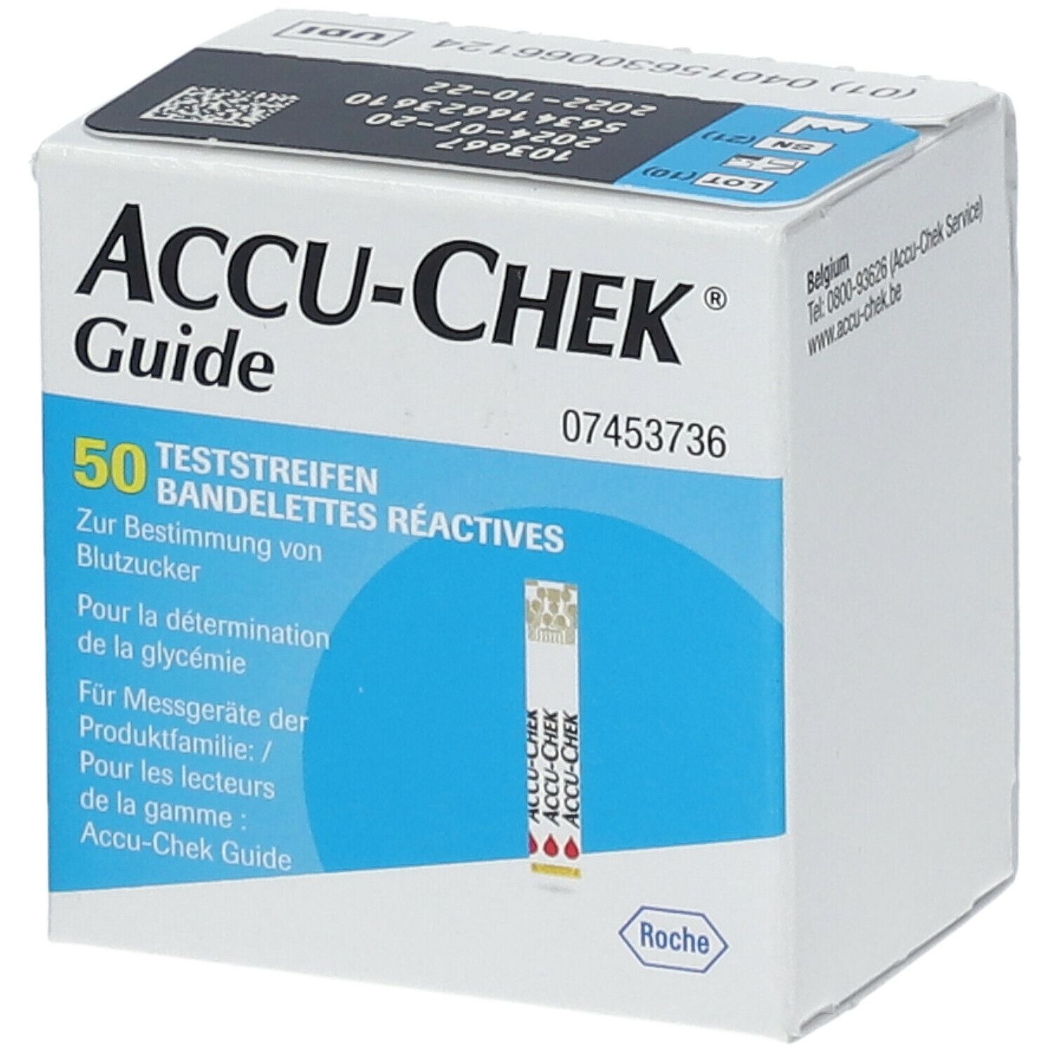 ACCU-CHEK® Guide Bandelettes réactives 50 pc(s) bande(s) de test