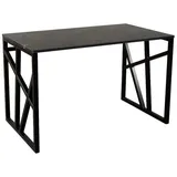 MAGNA Atelier Schreibtisch PITTSBURGH aus ECHTEM MARMOR, Home Office, Naturstein, 110cmx66cmx75cm schwarz