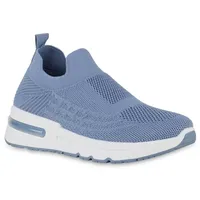 VAN HILL Damen Slip Ons in Blau
