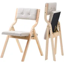 Vevor Klappstuhl Gartenstuhl 2 St. 180 kg belastbar Beige/Weiß