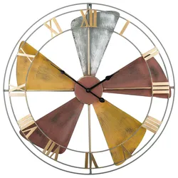 Wanduhr Eisen bunt Propeller-Design ø 60 cm WIKON