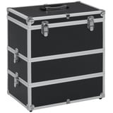 DOTMALL Beautycase Kosmetikkoffer Schmuckfach 37x24x40cm Aluminium schwarz