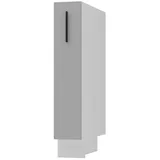 Feldmann-Wohnen Apothekerschrank Bonn (D15/kargo, 1 Türfront, innen 1 Korbauszug mit 2 Ablagen, 1-St., moderne Optik, MDF Fronten) weiß / dust grey matt grau