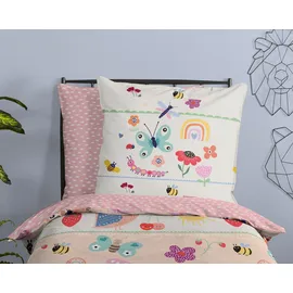 Good Morning Rinke Blumen Beige 135 x 200 cm + 80 x 80 cm