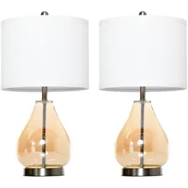 Homcom Tischlampen Bernstein 2 St.