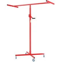 Wiltec Plattenheber bis max. 50 kg Höhe 190-330 cm Montagehilfe für Trockenbau mit 4 Rädern Feststellbremsen