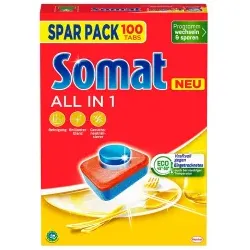 Somat Spülmaschinentabs All in 1, phosphatfrei S100A  , 1 Spar Pack = 100 Tabs