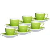 Ritzenhoff & Breker Doppio Espressotassen und -untertassen 6er Set Grün