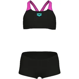 Arena Bikini Solid L Schwarz/Pink 128