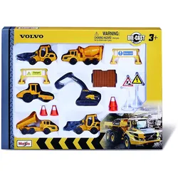 Maisto 12376 - Volvo Baufahrzeuge 6er-Set (8cm)