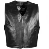 PAULGOS Lederweste Biker Kutte Echtleder BW12 in Schwarz | Gr.: S