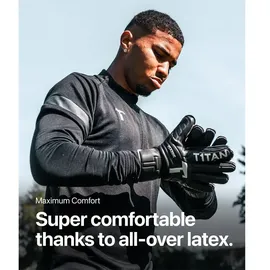 T1TAN Classic 1.0 Black-out Torwarthandschuhe mit Fingerschutz - Black-Out - 10