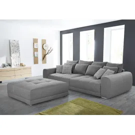 Jockenhöfer Hocker Moldau XXL Webstoff 120 x 39 x 120 cm Grau