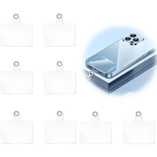 8 transparente Handybänder mit Metallring, wasserdichter, multifunktionaler Handy-Anhänger für die meisten Smartphones, multifunktionaler Patch