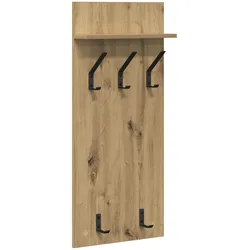 vidaXL Wandmontierter Kleiderständer mit Regal Wandmontiert Eiche handwerklich