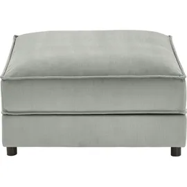 Atlantic Home Collection Hocker Valan Cord 85 x 41 x 85 cm Grau