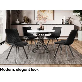 meblini Ø 100 cm braun/schwarz