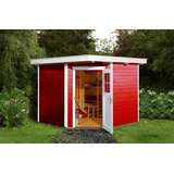 Weka Gartenhaus 229 2,39 x 2,35 m schwedenrot