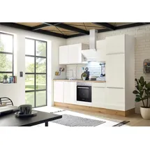 Respekta Küchenzeile Marleen 280 cm Weiß Hochglanz