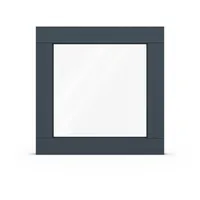 Fenster Graublau RAL 5008, Holzfenster, Classic IV 68, 510 x 510 mm, einteilig, festverglast, individuell konfigurieren