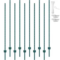Vevor Zaunpfosten 6 Fuß 10er-Pack Grün/Metall