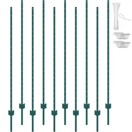 Vevor Zaunpfosten 6 Fuß 10er-Pack Grün/Metall