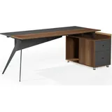 xl moebel gmbh Schreibtisch Braun-Grau