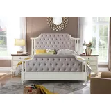 JVmoebel Schlafzimmer-Set Bett 2x Nachttisch 3tlg. Schlafzimmer Set Betten Gründer Zeit, Made in Europa weiß
