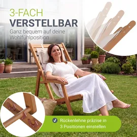 Juskys Sonnenliege Tavira 110 x 60 x 110 cm creme