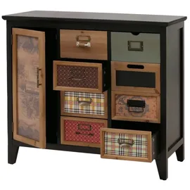 MCW Apothekerkommode 80 x 91 x 40 cm Schwarz