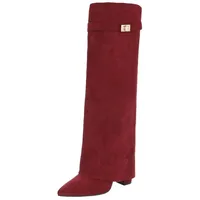 Ital-Design High-Heel-Stiefel Damen Weinrot 36