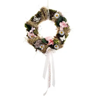 CREAFLOR HOME Türkranz Ø 30cm Schmetterling und Blüten