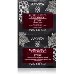 Apivita Express Beauty Line Smoothing Eye Mask Grape Augenmaske mit glättender Wirkung 2 x 2 ml