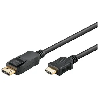 goobay DisplayPort-auf-HDMI Adapterkabel 1 m Schwarz