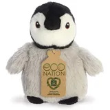 aurora toys Aurora, 35083, Eco Nation Mini Pinguin, 13cm,Eco-Friendly Plüschtier, Grau - Grau