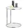 Relaxdays Beistelltisch rund Silber,Transparent