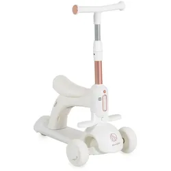 Byox Kinderroller Velvet Royal 2 in 1 Laufrad Musik- und Lichteffekte Fußstütze weiß