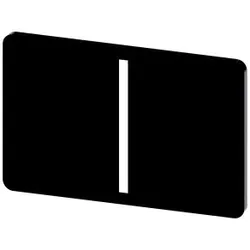 Siemens 3SU19000AD160QB0 Bezeichnungsschild 17, 5x27mm, Schild schwarz, Symbol: I* - 10 Stück