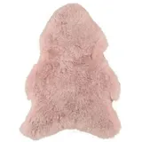 KUHFELL online & NOMAD Fellteppich Echtes großes Lammfell Schaffell Teppich in Weiß Schwarz Blau Braun, Atmungsaktiv, Temperaturausgleichend, Antibakteriell rosa 100 cm
